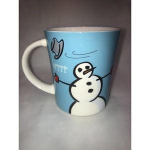 Max & Lucy Everyday Gibson Coffee or Tea Cup Mug Snowman Brrr Winter Holidays